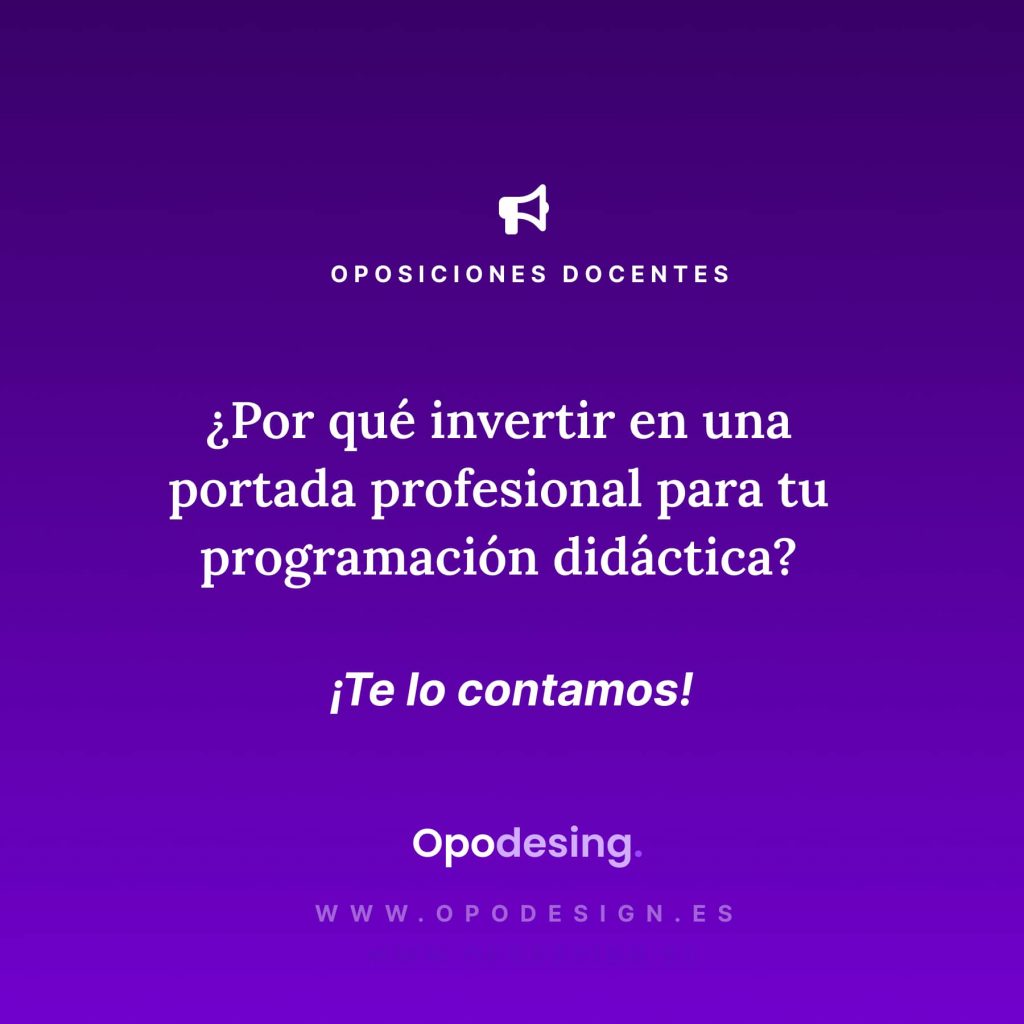 invierte en la portada de programacion didactica, diseño y maquetación